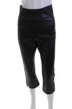 Commando Women Cropped Capri Pants Black Biker Size L