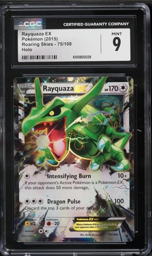 CGC 9 Rayquaza EX Holo Roaring Skies 2015 Pokemon Card #75