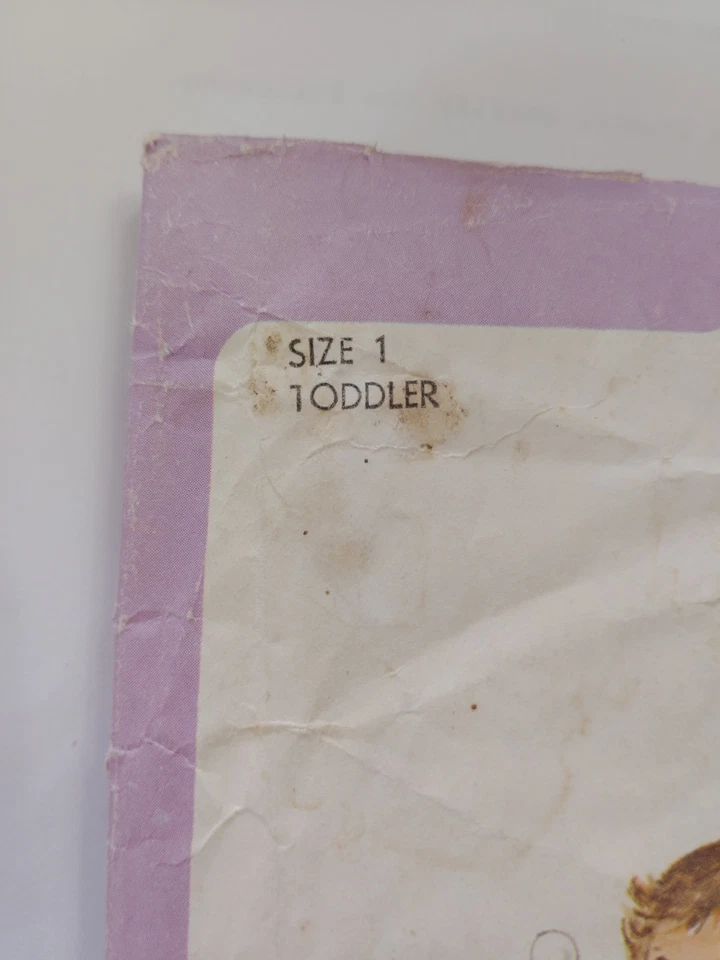 Pinafore Apron Dress Girls 1 1T Simplicity 8279 Sewing Pattern Cut VTG Modest - Image 4 of 4