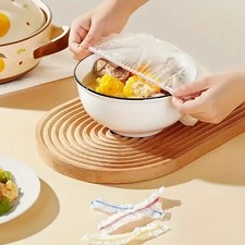 100 Reusable Elastic Food Covers Stretch Bowl Plate Lids 2-10" Food Storage Wrap