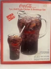 Vintage 1980  Coca‑Cola Pitcher & Glasses Set Indiana Glass CO w/ Original Box
