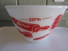 Vintage Fire King Spag's 25th Anniversary Kitchen Aid Splash Proof Mixing Bowl