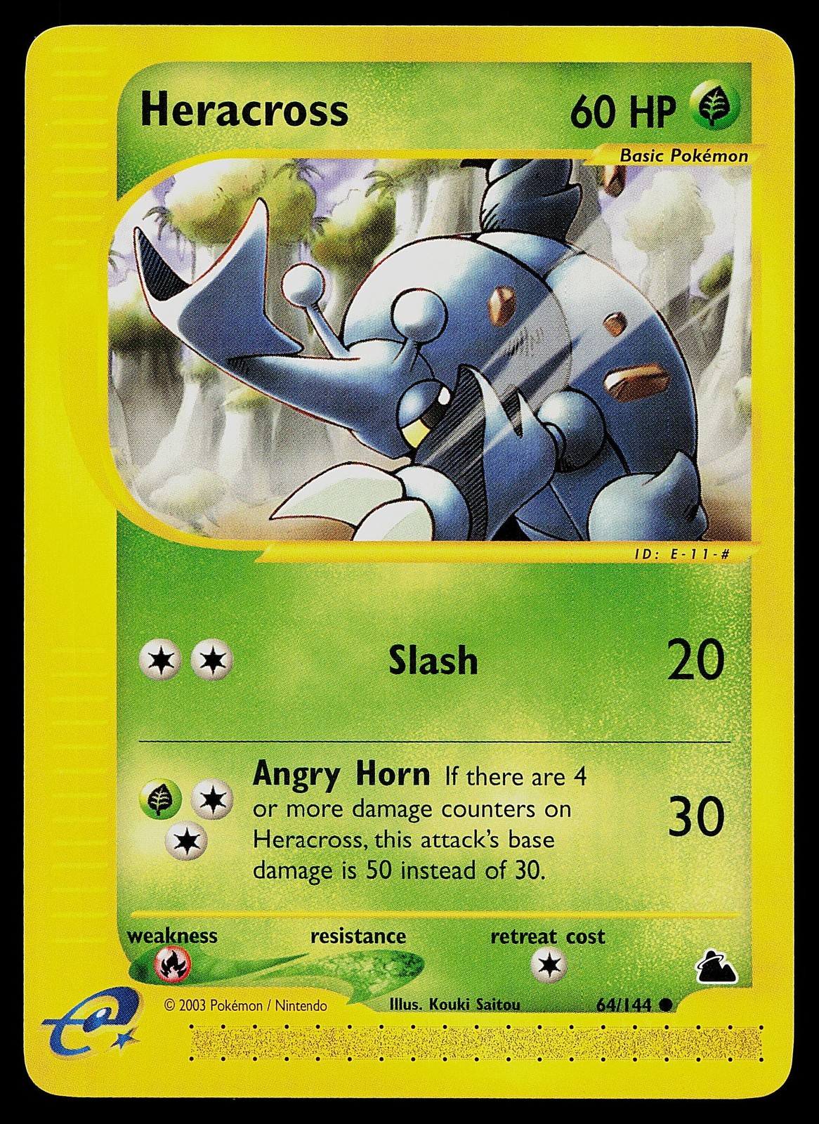 Pokemon Card - Heracross Skyridge 64/144 Non Holo