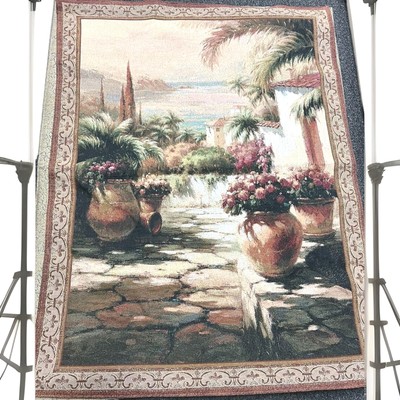 Multi-Color Floral Pattern Woven Wall Decor' Hanging Tapestry from Fine Art