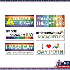 6-pack Funny Bumper Magnets Prank Stickers Vehicles Luggage Wall
