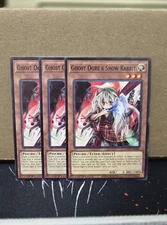 Yu-Gi-Oh! 3x Ghost Ogre & Snow Rabbit 1st Ed Common L5DD-ENA06  Fast Shipping