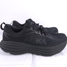 Hoka One One Bondi 8 Triple Black Men's Running Shoes Size 12D Nice Shape