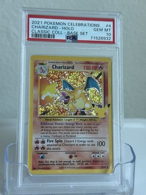 GEM MT PSA 10 Pokémon 25th Celebrations set Big 3 Charizard