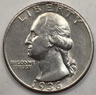 *SILVER* 1936  Washington Quarter -《Great Way To Buy Silver!!》