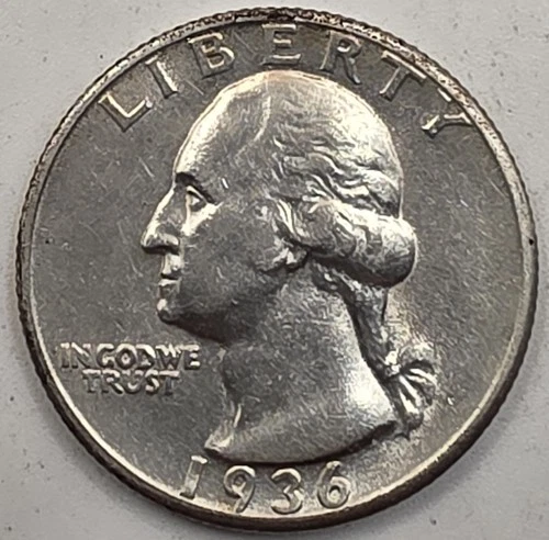 *SILVER* 1936  Washington Quarter -《Great Way To Buy Silver!!》