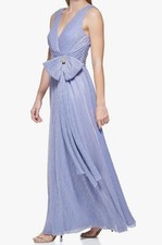 NWT Eliza J Womens Gown Style Bow Detail Sleeveless V Neck Dress Sz 14 PTP 18" 