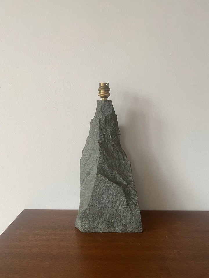Vintage Stone Lamp Base - Large - Mid Century- Slate/granite-Brutalist - Image 4 of 4