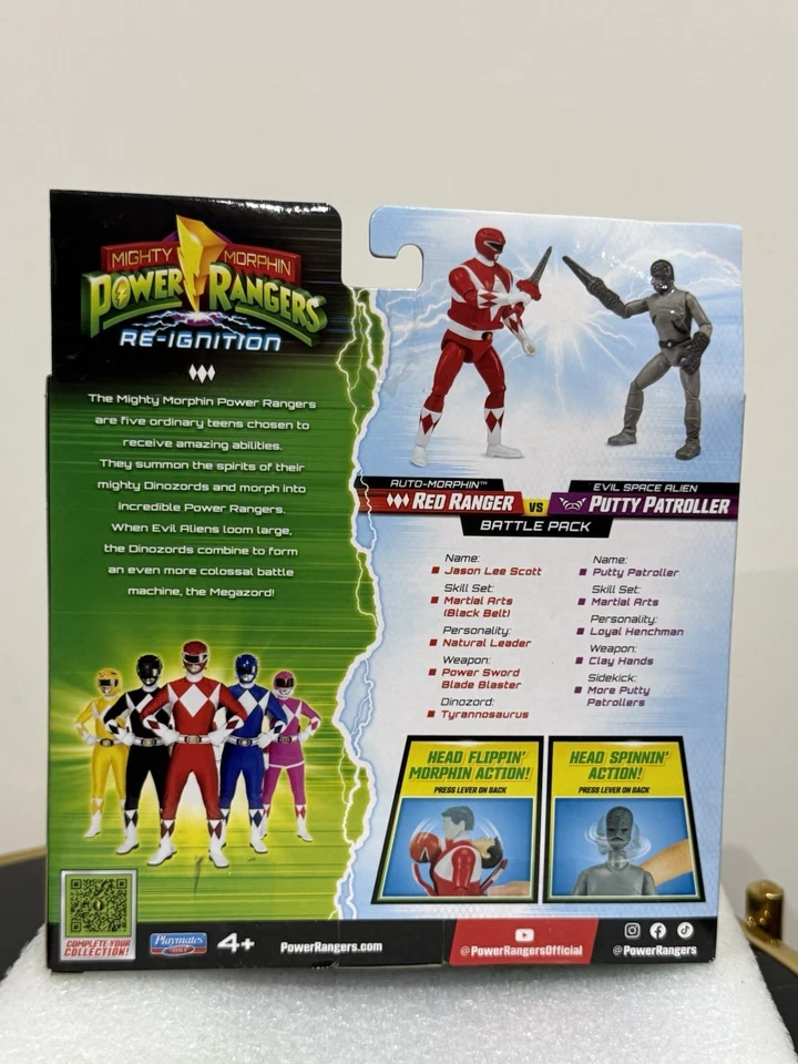 Power Rangers Re-Ignition Auto-Morphin' Red Ranger VS EVIL PUTTY PATROLLER 2025 - image 4 of 4