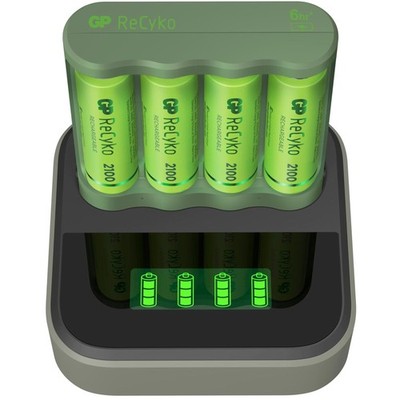 USB-Modell Ladegerät GP B421 Basic-Line 4 x ReCyko AA 2100 mAh USB Dockingstatio