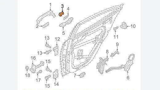 NEW GENUINE HYUNDAI IONIQ REAR RIGHT DOOR OUTSIDE HANDLE CAP COVER 83662G2000 - Image 4 of 4
