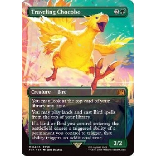 Traveling Chocobo (borderless) (406) M/NM Magic: The Gathering MTG Final Fantasy