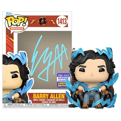 Ezra Miller Autographed The Flash Barry Allen Funko Excl #1413 POP! Vinyl Figure