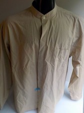 Camisa RANDY ALLEN prak'ti-kal LS Cuello con Bandas 100% Algodón Beige Talla 4 (L)