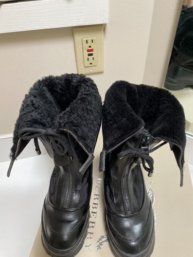 Burberry Heritage Winso Rain Snow Boots Waterproof Rubber Black Size 36 - Picture 12 of 12