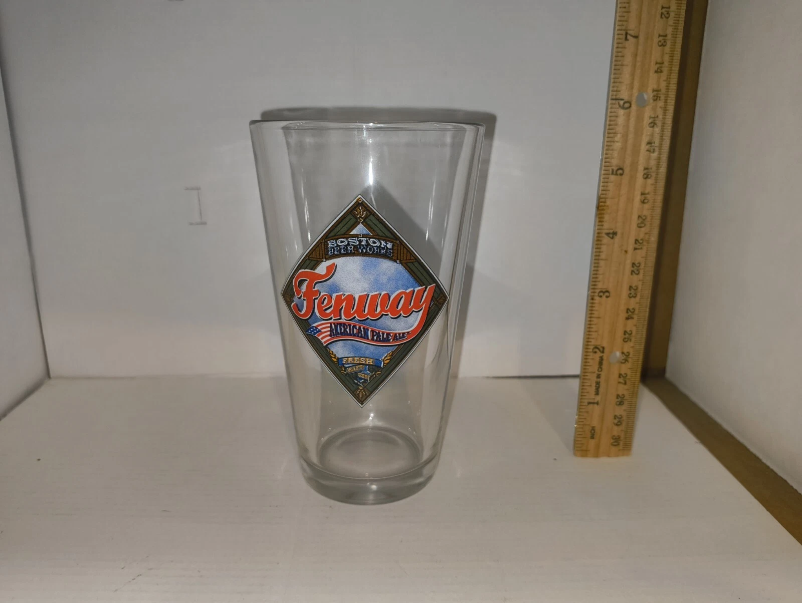 Boston Beer Works Fenway Park American Pale Ale Glass Tumbler Pint 16 oz Red Sox