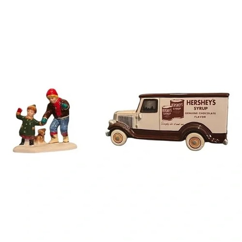 Dept 56 Original Snow Village Kids Love Hershey's #54924 Truck Syrup Set