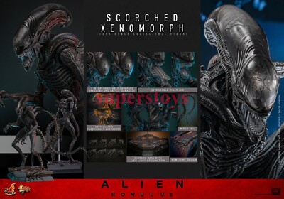 Presale Hot Toys MMS784 1/6 Alien: Romulus Scorched Xenomorph