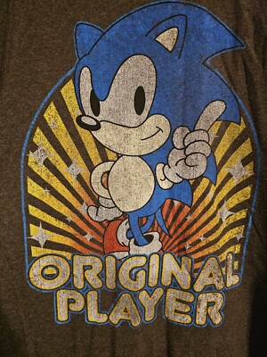 vintage Sonic The Hedgehog Sega Video game Tee T Shirt L