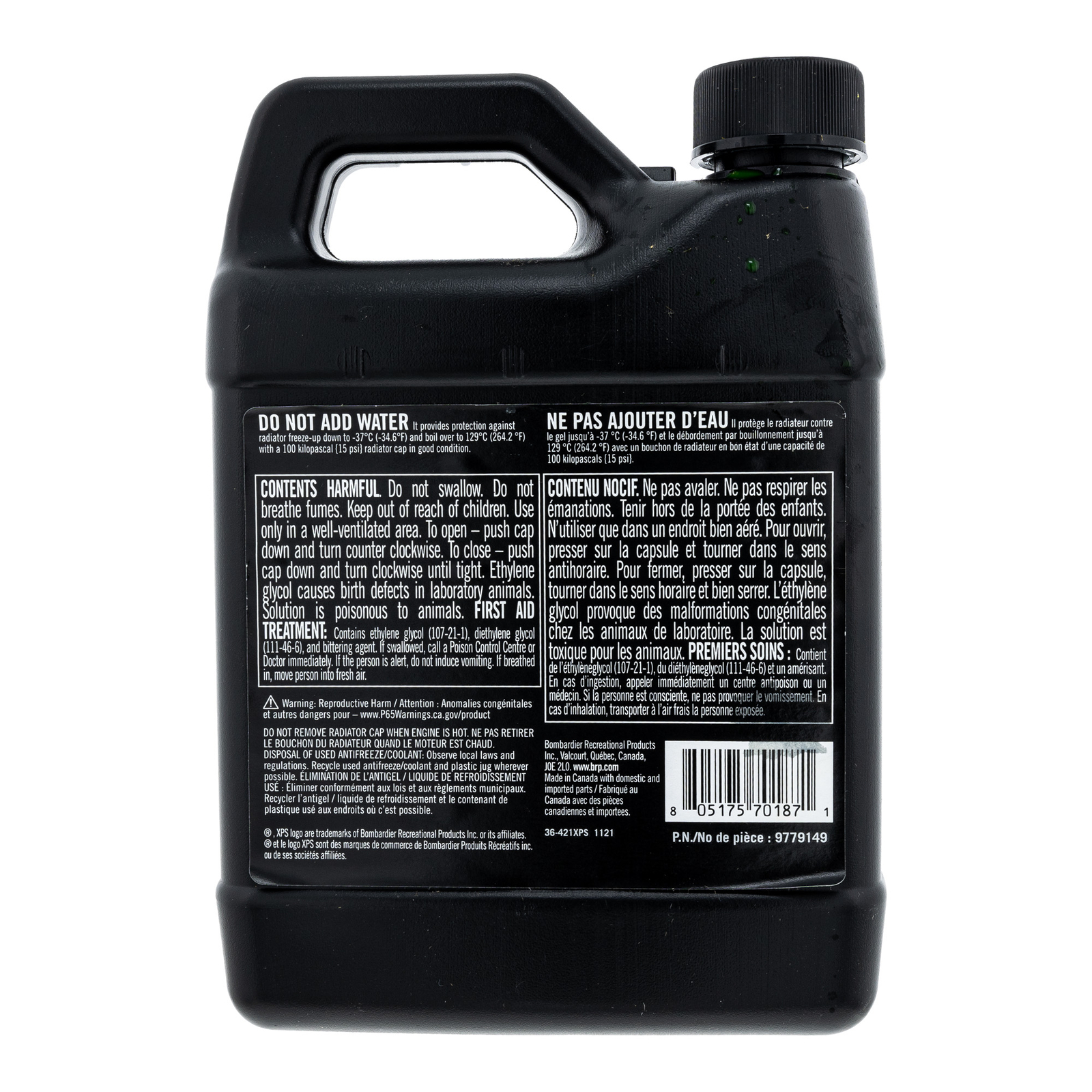 BRP 9779149 1QT PreMixed Green Antifreeze Engine Coolant CanAm Sea