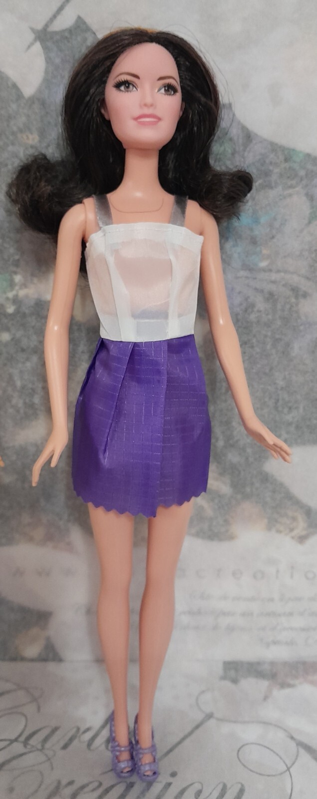 Ensemble Robe Barbie Poupée Mannequin 25 à 30 cm et paire de Chaussure