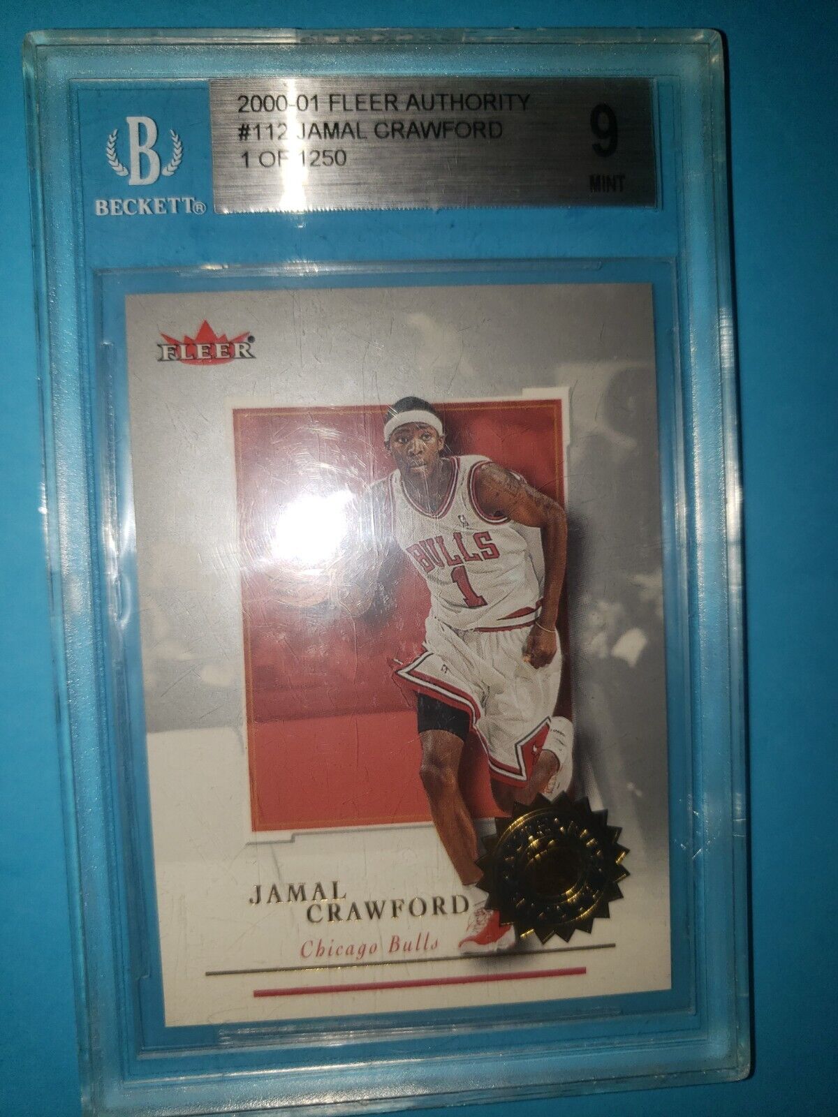 2000-01 SP Authentic /1250 Jamal Crawford #98 PSA 9 MINT Rookie RC