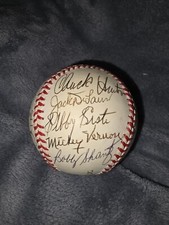 HOF + STARS 19-PLAYER SIGNED BASEBALL - BOB FELLER - FRED VALENTINE - VERNON +++