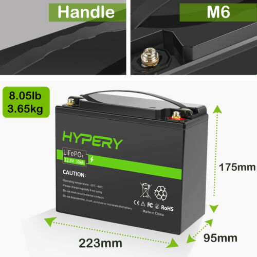 LiFePO4 Battery 8Ah 20Ah 30Ah 50Ah 12V Lithium Battery BMS For Boat Camper RV - Picture 27 of 31