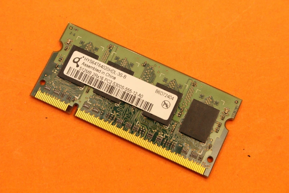 512 MB DDR2-RAM 200-pin SO-DIMM PC2-5300S Qimonda HYS64T64020HDL-3S-B - Image 3 of 3