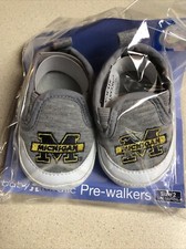 NEW University Of Michigan BABY SHOES Booties SZ 2 PRE WALKERS 3-6 MONTH FANATIC