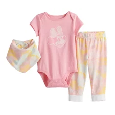 Disney's Minnie Mouse Baby Girl 24 Month Jumping Beans Bodysuit Pants & Bib Set