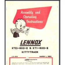 Lennox Kittytrac Operations & Parts Manuals K...