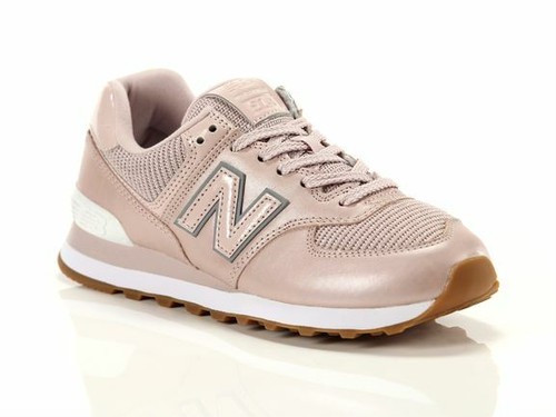 Scarpe sportive donna tempo libero New Balance in tela rosa con lurex  WL574PMB | eBay