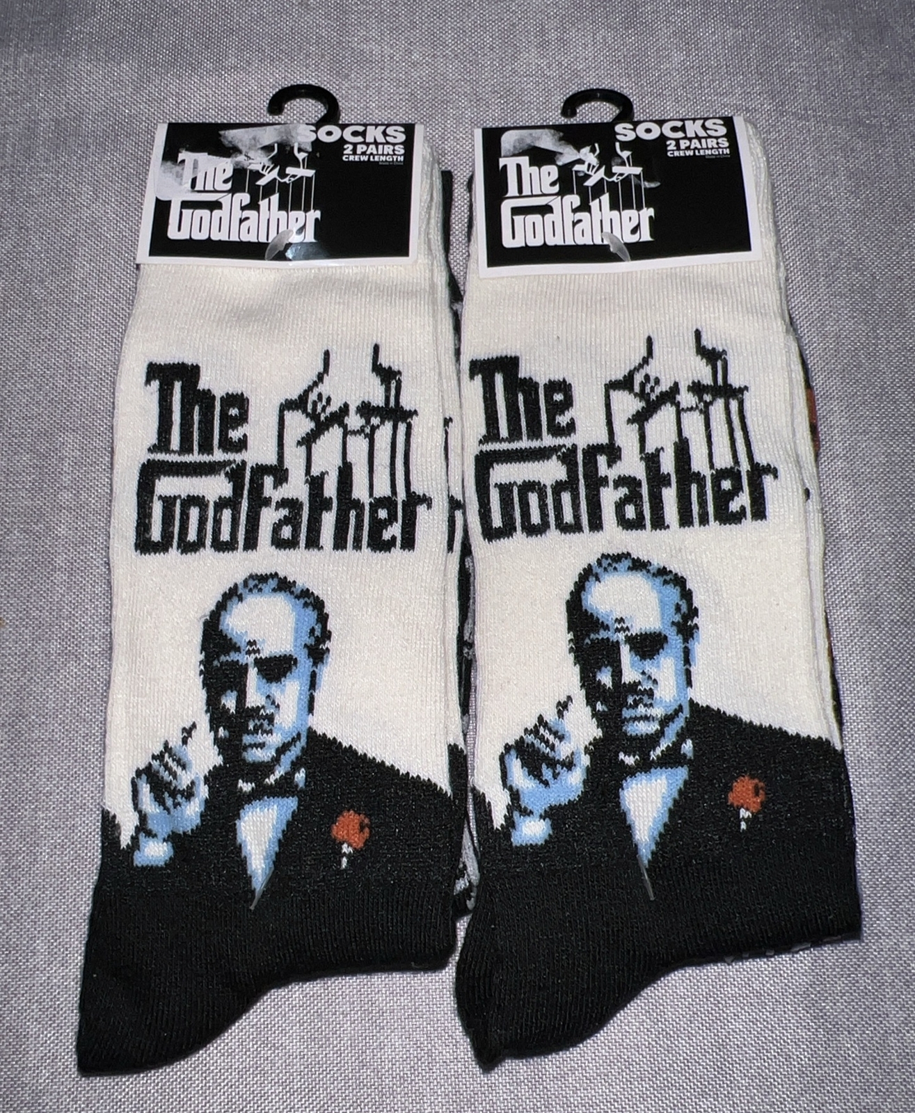 Godfather Movie Themed Crew Socks Large Size Pack  -image