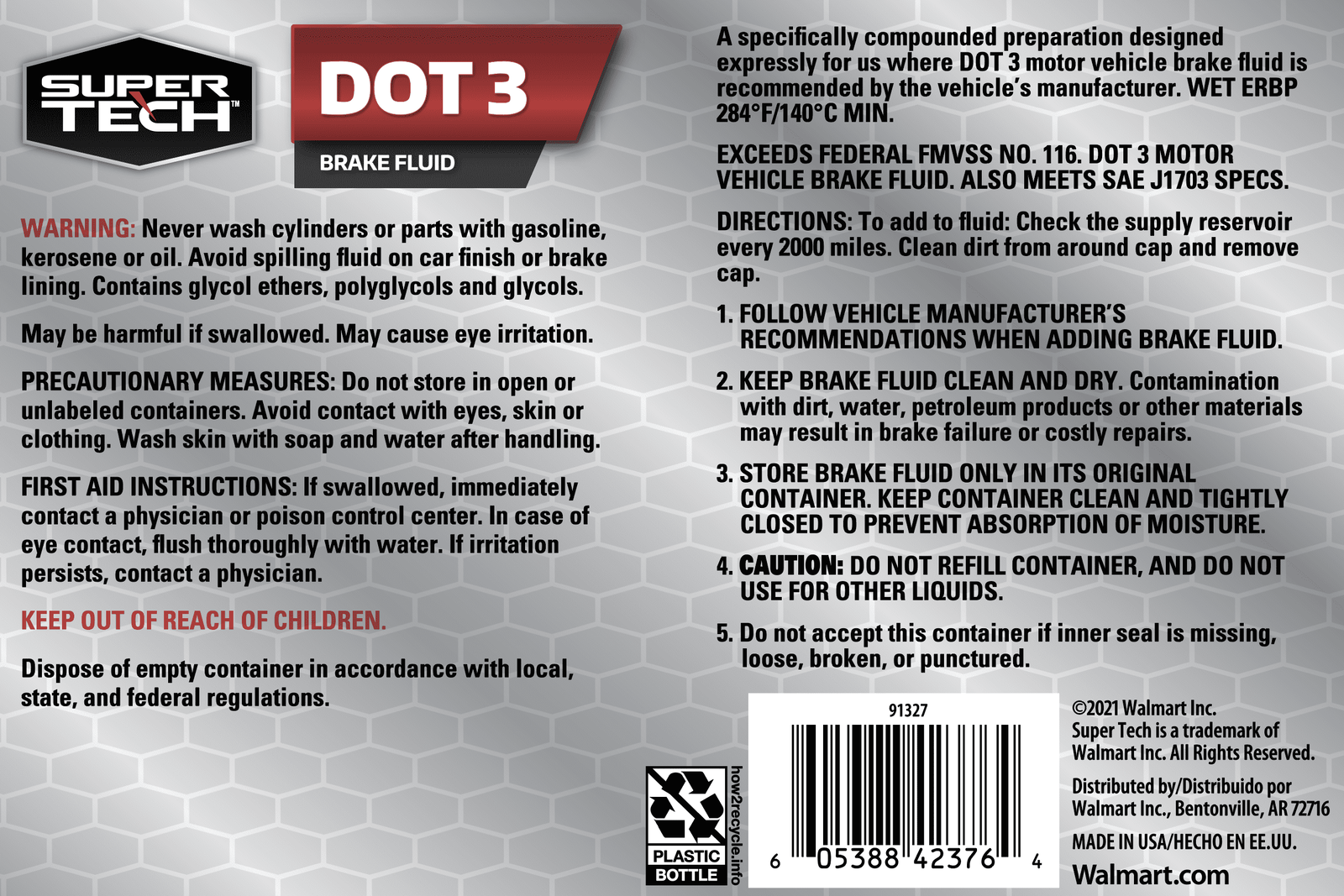 Super Tech DOT 3 Brake Fluid, 1 Gal eBay