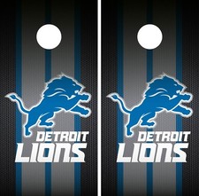 Detroit Lions Cornhole Wrap NFL Team Flag Game Skin Board Set Vinyl Decal CO66