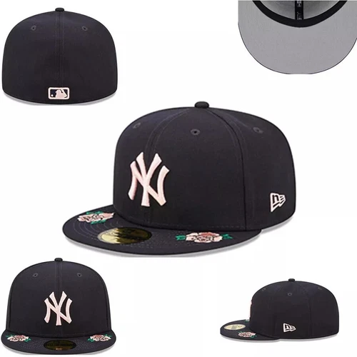 Mens New York Yankees Embroidery Era Hat Baseball Cap Flat edge Hats - Bild 32 von 34