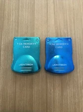 Lot Of 2 Playstation 1 Joytech Memory Cards 1M - FREE SHIPPING!