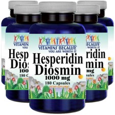 Hesperidin Diosmin 50mg/450mg 5X180 Caps by Vitamins Because 1000mg per 2 Caps