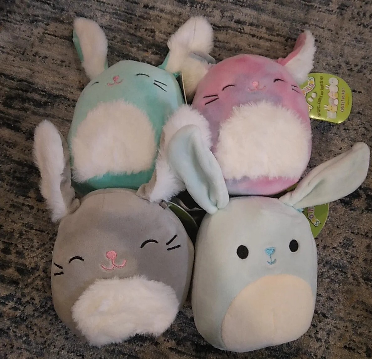 Squishmallows  5 inch Bunny Easter Lot 2021 New With Tags Plush Lot Of 4