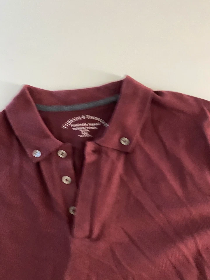 CAMISA POLO THREADS 4 Thought granate 2XL XXL  Foto 3 de 4