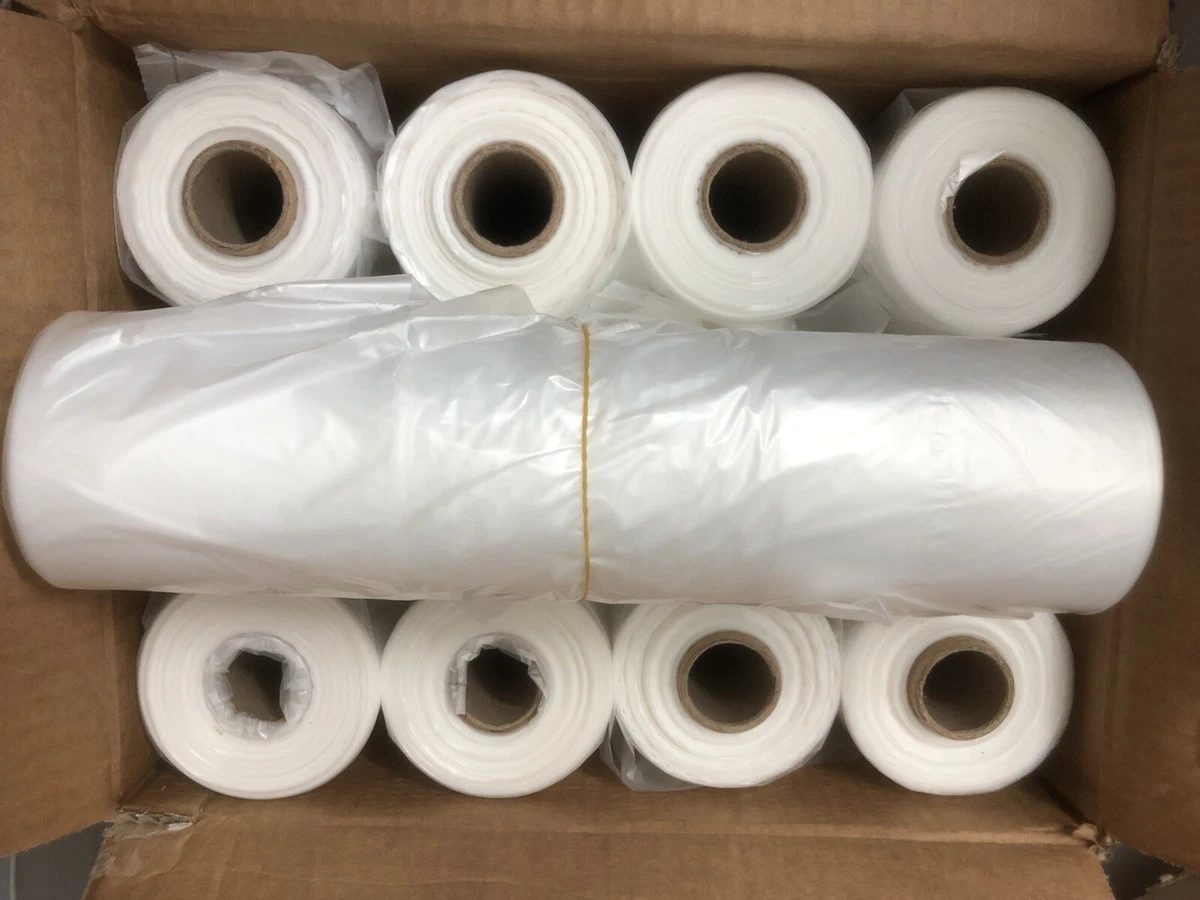 12 BUSTE A ROTOLO SACCHETTI SHOPPER MISURA GRANDE 30x60 cm PLASTICA