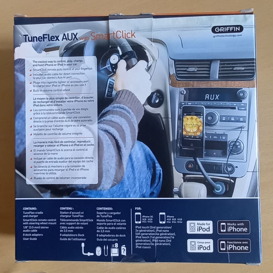 Griffin TuneFlex AUX Smart Click Car Stereos Cradle iPod iPhone eBay