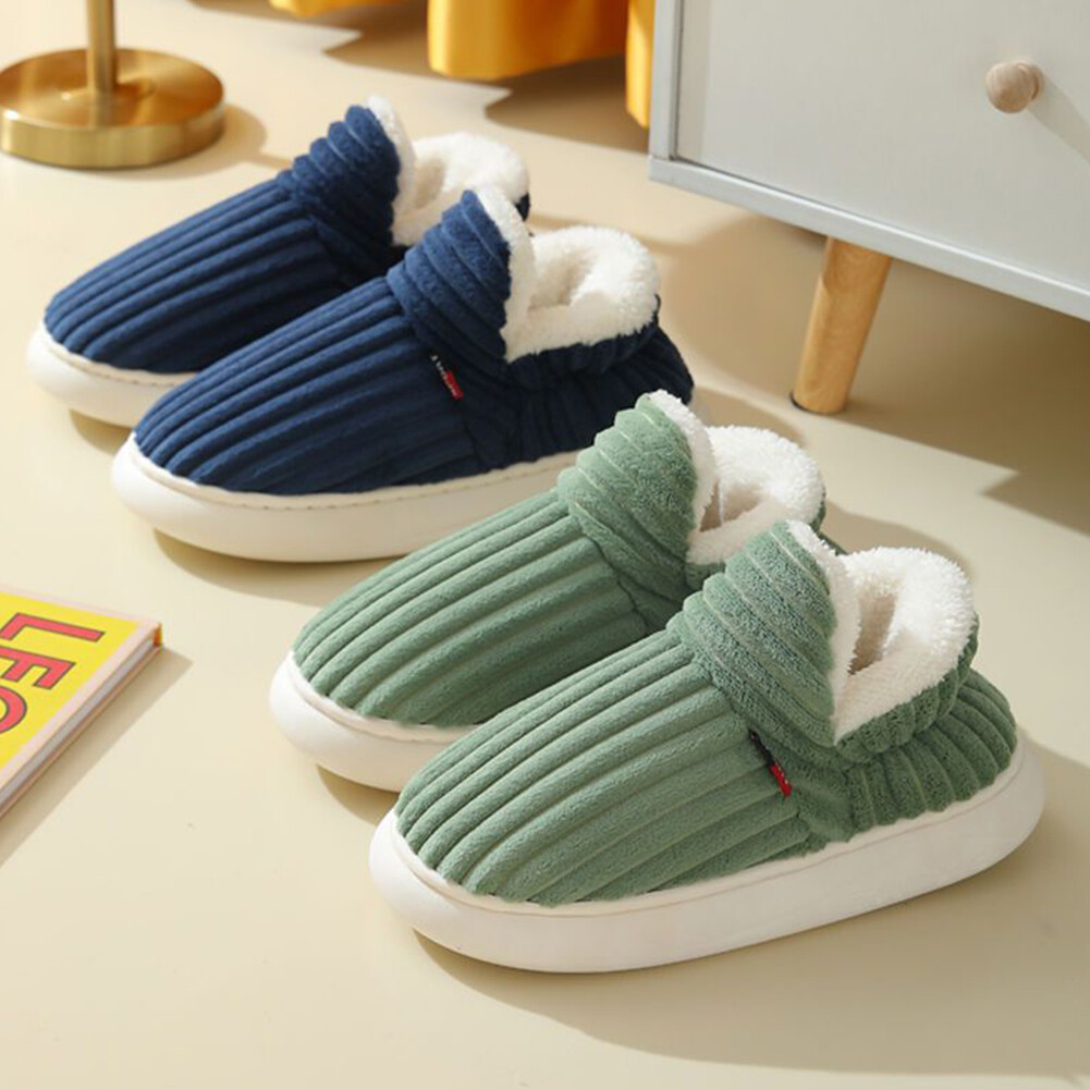 SAOLA Pantofole Invernali Peluche Antiscivolo Punta Chiusa Pantofole Suola Spessa per Autunno Inverno
