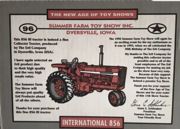 Ertl International 856 Collector Edition 1:16 Scale 1996 Summer Farm Toy Show  - Image 4 of 4