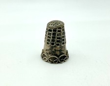 Antique Ornate Sterling Silver Mexico Thimble...